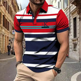 mens polo shirt new striped business polo shirt summer short sleeve tops peplum trend mens polo shirt oversized clothing