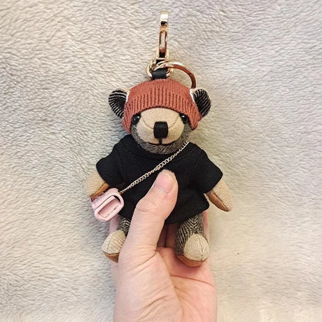 Doll Teddy Bear Backpack Cartoon Limb Rotation Cashmere Wool Bag Ornament Car Keychain