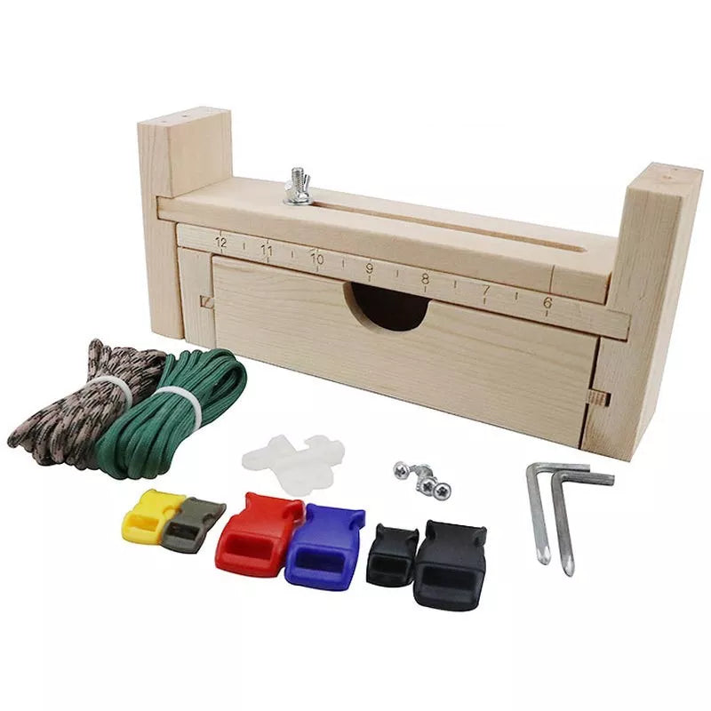 Diy Tool Bracelet Woven Workbench Length Adjustable Manual Wooden Paracord Jigs Set Rope Weaving Maker Platform