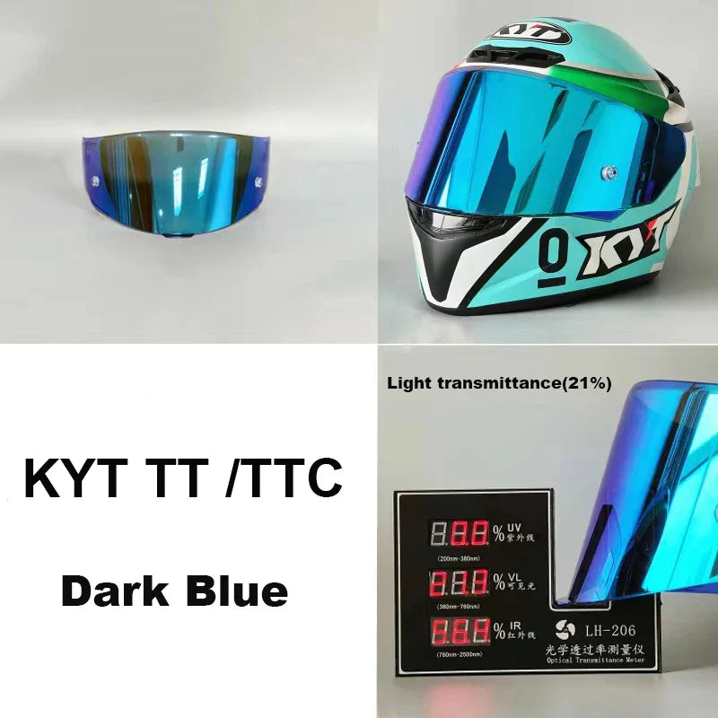 KYT TT COURSE Motorcycle Helmet Visor Lens Full Face Helmet Casco Moto Accessories Windshield Anti-UV KYT Capacete TTC VESC-8