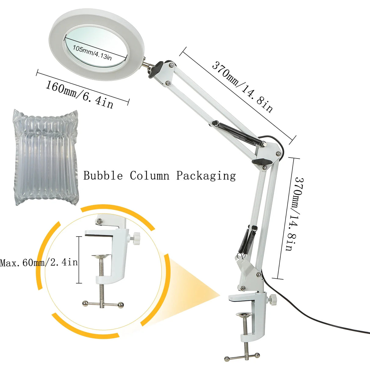 72LED 10X NEW Illuminated Magnifier USB 3 Colors LED Magnifying Glass for Soldering Iron Repair/Table Lamp/Skincare Beauty Tool