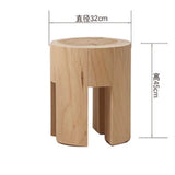 Creative Solid Wood Stool Log Pouf Sitting Stool Household Side Table Stump Hotel Decoration Coffee Table Creative Round Stool