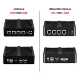 XCY Industrial Computer mini pc J4125 Fanless Intel Celeron J1900 Windows 10 Linux Ubuntu Desktop pfsense Firewall Barebone