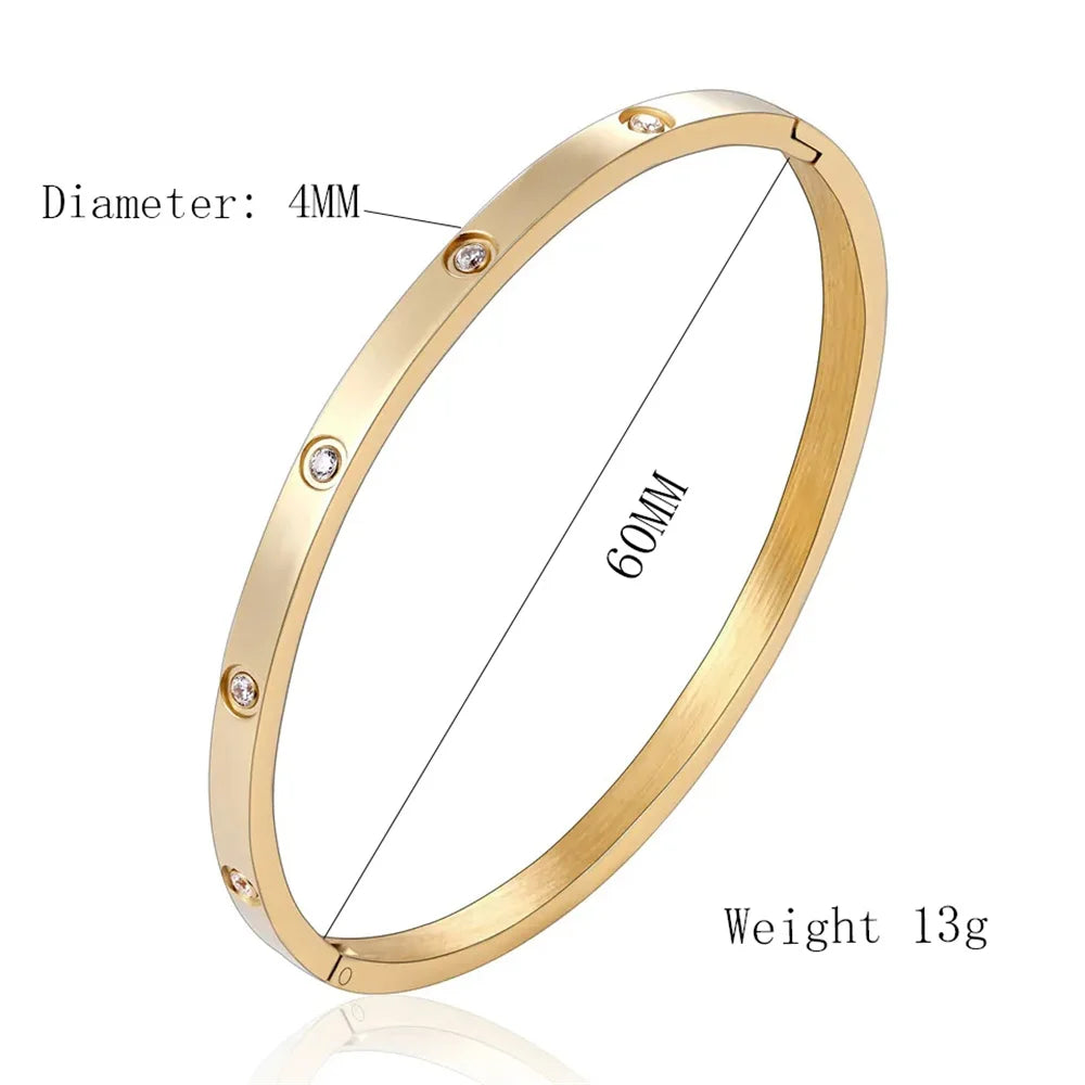 Cuff Bracelets Fashion Jewellery Accessories Bangles  Charm Stainless Steel Bracelet For Women