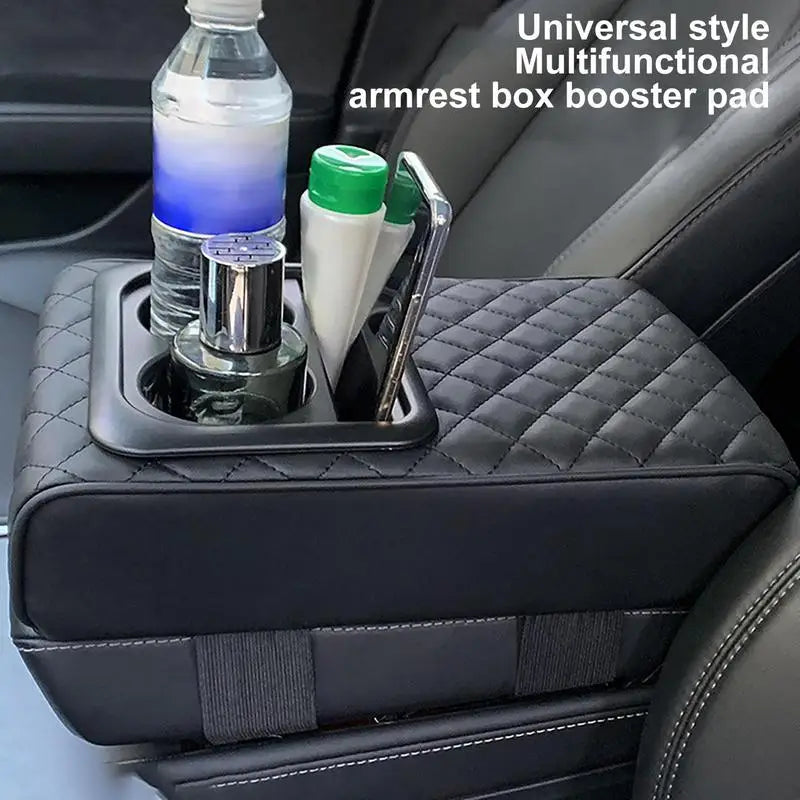 Car Armrest Box Pad Auto Center Console Armrest Elbow Support Cushion Mat Multifunctional Cup Holder Height Pad car Accessories