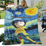 3D Cartoon Coraline Blanket,Flannel Blanket Throw Blanket,Children's Warm Blanket for Home Living Room Bedroom Beds Sofa Office