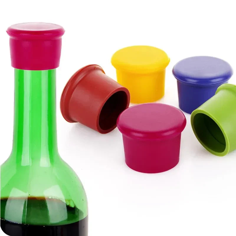 5pcs Cocktail Glass Bottle Stopper Bar Accessories Red Wine Cork Home Brewing & Wine Making Barware Kitchen Dining Garden