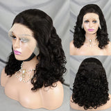 250% Density 99J Burgundy Bouncy Curly Human Hair Wigs 13x4 Transparent Lace Front Wig Colored Spring Fumi Curly Wigs for Women