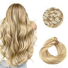 Clip In Human Hair Extensions Straight Natural Light Brown Honey Ombre Balayage Black Hair Pieces For Women Clip-in Full Head