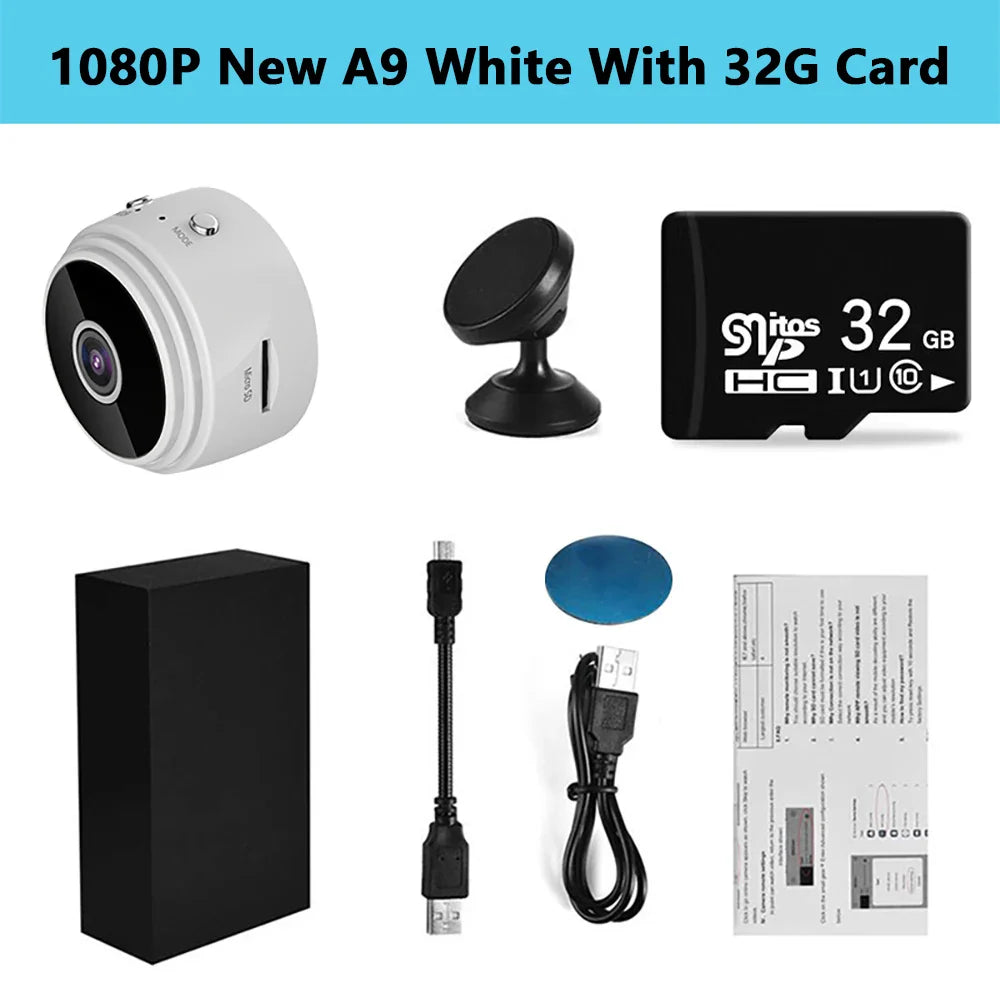 2024 Upgraded A9 Mini WiFi Camera FullHD 1080p Remote Wireless Voice Recorder Video Camcorder Home Security Surveillance Cameras