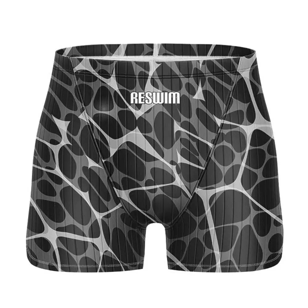 2024 Summer Swimming Trunks Men's Professional Tights Jammer Swimwear Outdoor Beach Printed Durable Training Surfing Swim Shorts