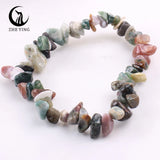 Stretch Natural 5-8mm Chips Bead Bracelet Healing Crystal Energy Fashion Jewelry for Women Men Girl Birthday Gift