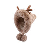 Autumn And Winter Christmas Women'S Warm Hat Cute Reindeer Antlers Knitted Cute Fun Hair Ball Winter Hat Hooked Ear Cap Beanie