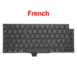 New A2442 A2485 Keyboard Macbook Pro 14" 16" M1 Pro/Max US UK French Germany Italy Korean Russian Replacement Keyboard 2021