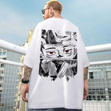 Loose Harajuku Cotton Short Sleeve Japanese Anime Printed T-shirt Men Women Manga Tops Summer Casual Oversized Tee Y2k Clothes