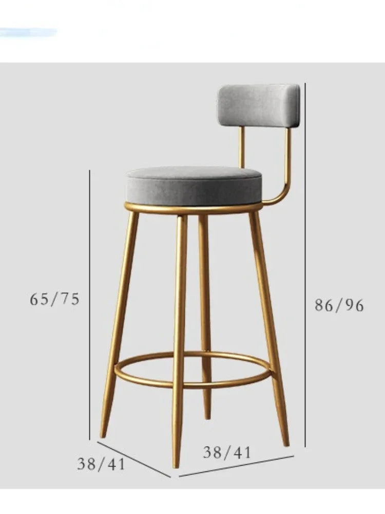 Bar Chair Simple Casual Home Cafe Stool Back High Chair Dining Chair Nail Shop Reception Room Bar Stools Bar Table for Home