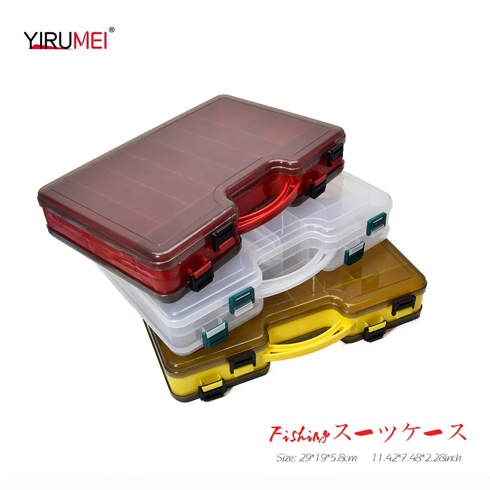 Double Sided Fishing Tackle Box fishing Accessories Tool Storage Boxes Fish Hook Lure Fake Bait Boxes For Carp Fishing Goods