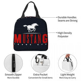 Top High Quality Mustang Jeans Thermal Insulated Lunch Bags Reusable Bento Pouch Large Tote Lunch Box Picnic Boy Girl