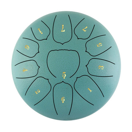 6 inch 11 Tone Steel Tongue Drum Hand Pan Drum Drumstick Percussion Music Instrument Tambourine Yoga Relaxation Glucopon Gift