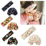 2PCS/Set Mom Mother & Daughter Kids Baby Girl Bow Headband Solid color head Hair Band Accessories Parent-Child family Headwear