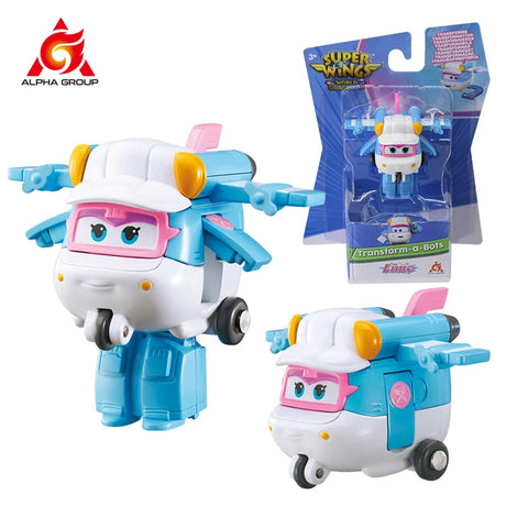 Super Wings Mini Transforming Shine 2 Inches Transform Robot to Plane in 3 Steps Deformation Action Figures Anime Toys For Kids