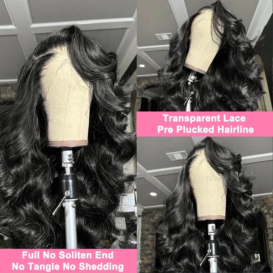 13x6 Hd Transparent Body Wave Lace Front Wig 30 40 Inch 360 13x4 Hd Lace Frontal Wigs Human Hair Wig Pre Plucked For Black Women