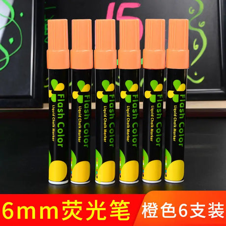 Erasable Chalk Pen Fluorescent Plate LED Electronic Light Emitting Board Whiteboard 8 COLOR Water Billboard Silvery Glass