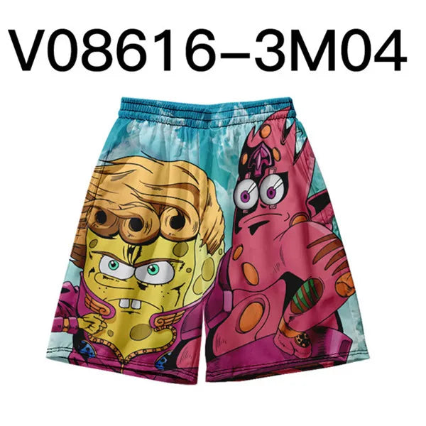 Anime Patrick Star shorts Boys Sports Shorts Fitness Basketball Beach Pants Squidward Tentacles Travel College Casual Gym shorts