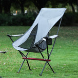 HooRu Portable Camping Moon Chair Lightweight Aluminum Folding Picnic Beach Chairs Outdoor Travelling Fishing Hiking Garden Seat