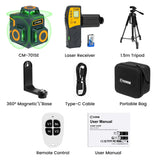 CIGMAN 12 Lines Laser Level Self Levelling Horizontal And Vertical 360 Laser Level Green Beam with Remote Control