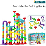 Creativity Marble Run Race Catapult Track Maze Building Blocks 93/113/142pcs Slide Beads Educational Toy Kids Gift Race Ball Toy