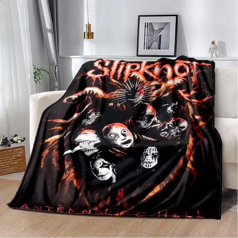 3D S-SLIPKNOT Band Printed Blanket  Fashion Soft Cozy Living room Bedroom Sofa Bed Travel Blanket Child Birthday Gift