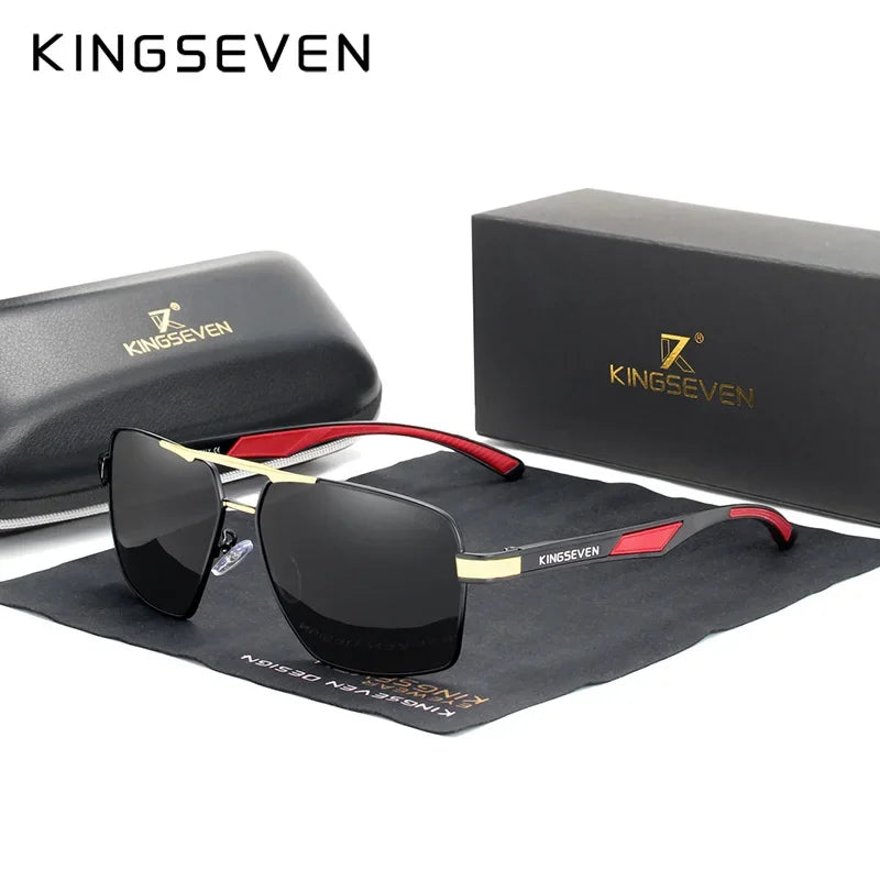 KINGSEVEN 2024 DESIGN Glasses Men‘s Polarized Sunglasses Coating Mirror Glasses Oculos Male Eyewear For Women UV400