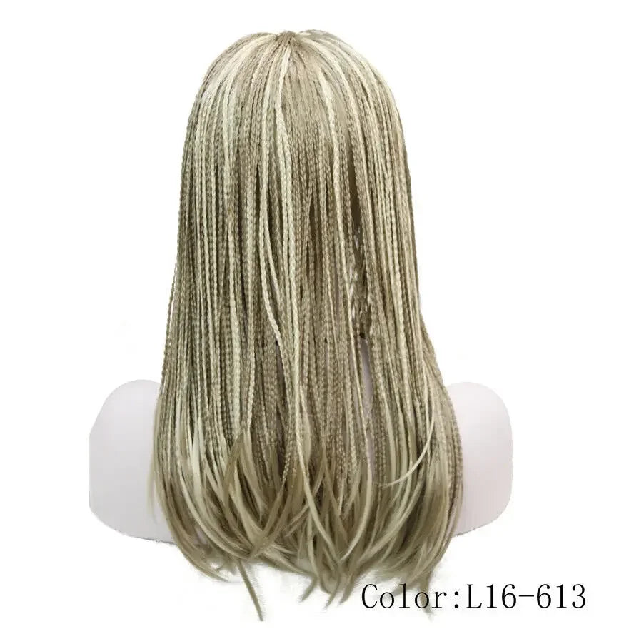 8Color Charm Africa Long Straight 3/4 Half Headband Made Braids Full Wig For Women’s Christmas Halloween Cosplay Costume Wigs