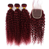 Deep Wave 30 40 Inch Curly 99j burgundy 13x4 Lace Front Human Hair 13x6 Lace Frontal Wig Brazilian For Women