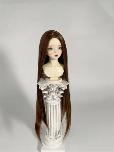 BJD wig soft silk material simulation ancient style long hair split blank factory spot quick hair