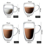 Double Wall Glass Cup Heat Resistant Transparent High Borosilicate Mug Tea Milk Lemon Juice Coffee Cup Gift Creativity Drinkware