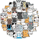 10/30/64PCS Kawaii Winter Yellow Cat Sticky Graffiti Sticker Aesthetic PVC Children's Decoration Sketchbook Scrapbook for Kids