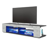 High Gloss Modern TV Stand Bookshelves With LED Light 4-Shelf Console Cabinet Home Office TV bracket Living Room Furniture