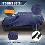 Uxcell Car Cover for Jeep Wrangler JK 2 4 Door 2007-2017 for JL 2018-2021 Outdoor Waterproof Sun Rain Dust Wind Protection