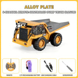 RC Excavator Dumper Car 2.4G Remote Control Engineering Vehicle Crawler Truck Bulldozer Toys for Boys Kids Christmas Gifts