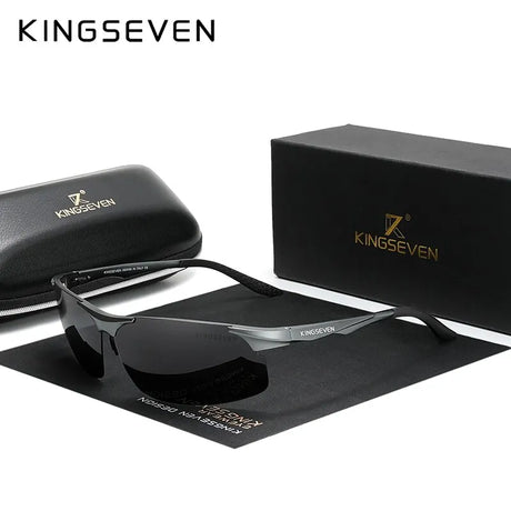 KINGSEVEN Genuine Polarized Men Aluminum Sunglasses Driving Mirror Lens Male Sun Glasses Aviation Women For Men Eyewear