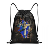 Heavy Metal Maidens Pirate Iron Drawstring Backpack Women Men Sport Gym Sackpack Foldable Training Bag Sack