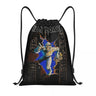 Heavy Metal Maidens Pirate Iron Drawstring Backpack Women Men Sport Gym Sackpack Foldable Training Bag Sack