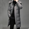 Fashion Men's Winter Long Down Coat Fur Hooded Windproof Warm Thick Jacket