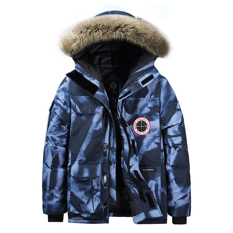 Plus Size 8xl 7xl Winter Men Fur Hooded Parkas Casual Warm Thick Waterproof Jacket Coat Mens Cotton Multi-pocket Jackets Outwear