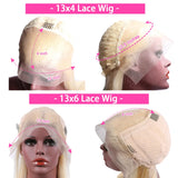 HD Transparent 613 Blonde Straight 13x4 13x6 Lace Front Human Hair Wigs For Women Glueless Brazilian Lace Frontal Wig PrePlucked