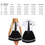 TiaoBug Japanese School Girl Uniform Suit White Short Sleeve T-shirt Top Pleated Skirt Cosplay Korean Girls Student Costume Set