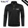 Custom Your Logo Men's Sweatshirts Half Zipper Pullover Male Long Sleeve Flleece Sweater Standcollar Snowflakes Hoodies Men New