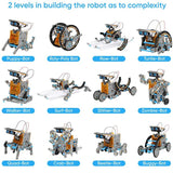 12 in 1 Science Experiment Solar Robot Toy DIY Building Powered Learning Tool Education Robots Technological Gadgets Kit for Kid